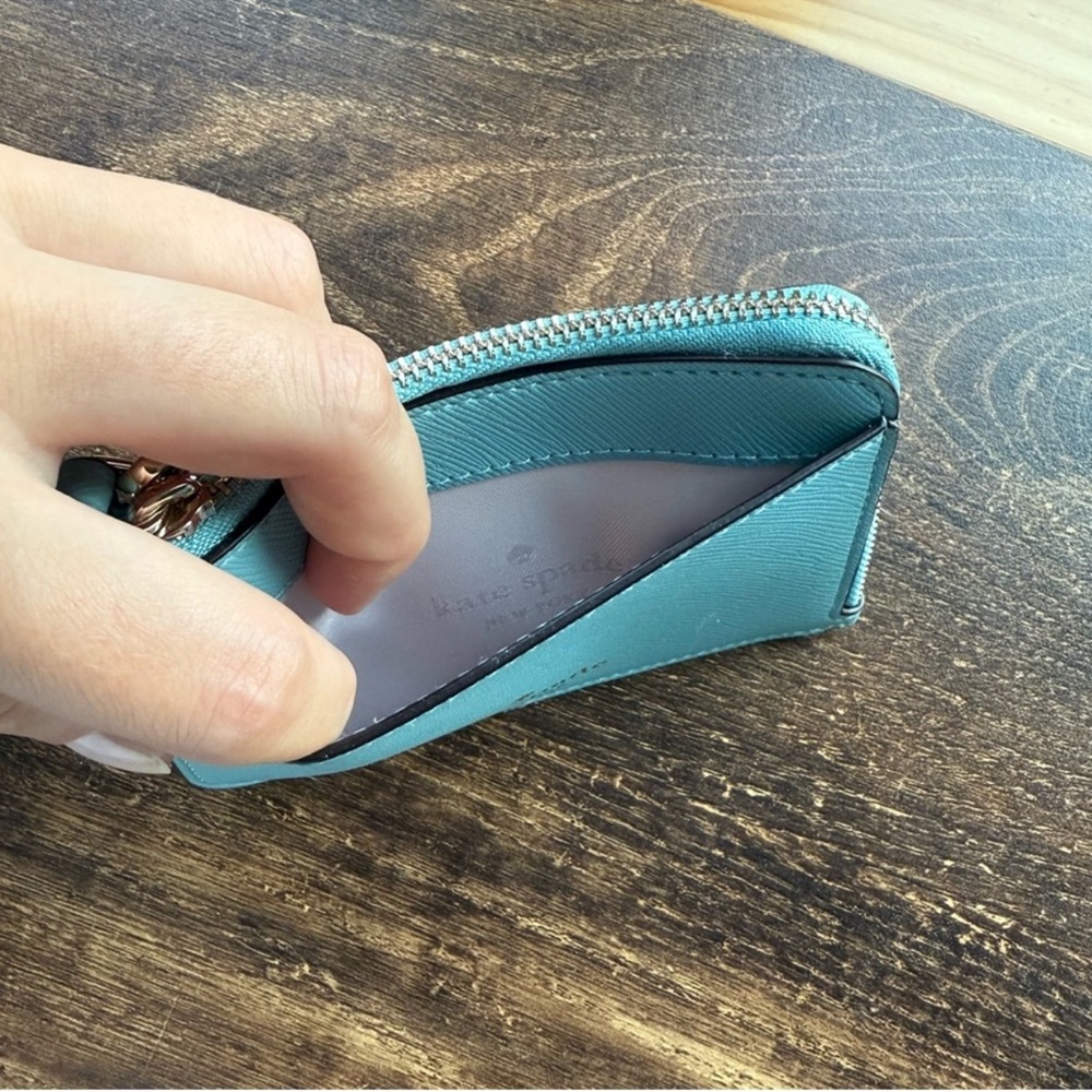 kate spade new york Zip Card Holder Wristlet in Blue - Picture 5 of 12